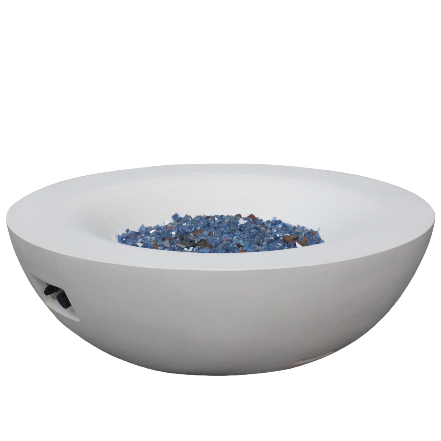 Outdoor Concrete Propane Gas Fire Pit Bowl - Antique White