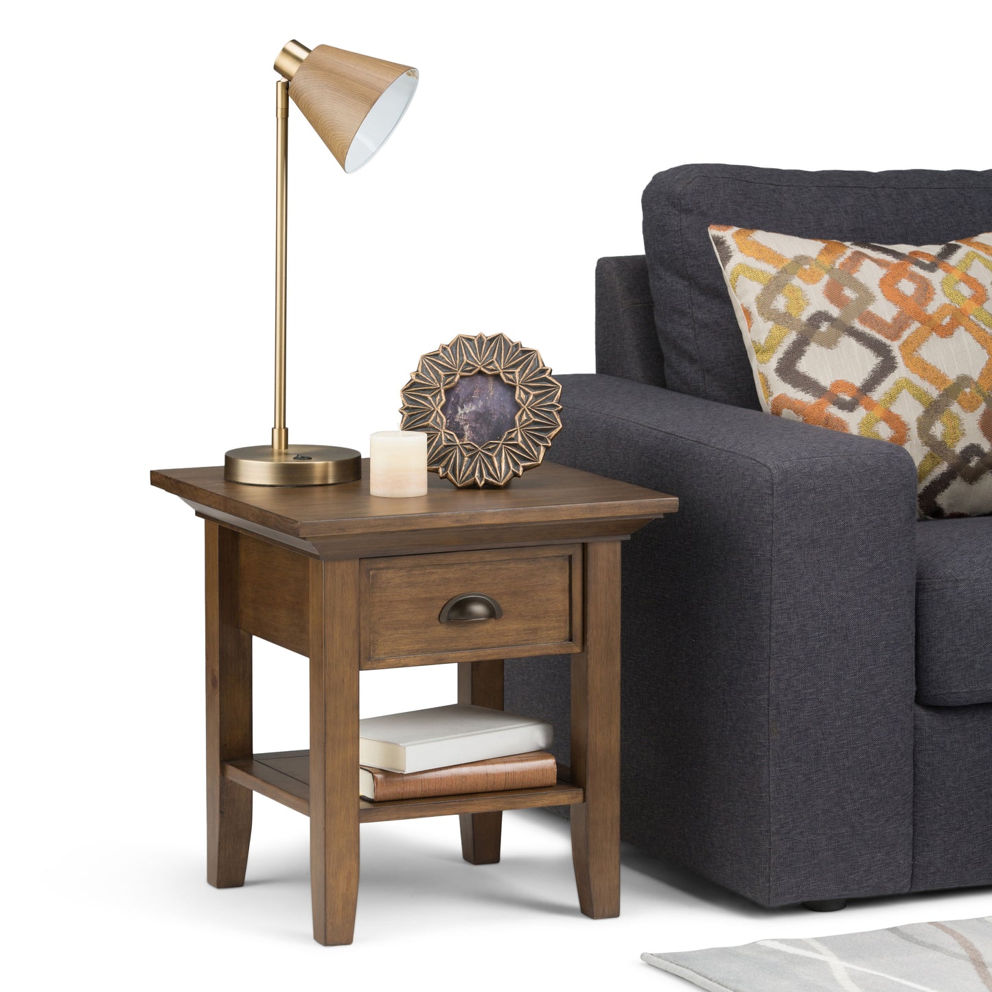 Redmond - End Table - Rustic Natural Aged Brown