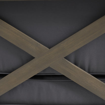 Brava - X Back Left Right Corner Bench Set - Dark Gray
