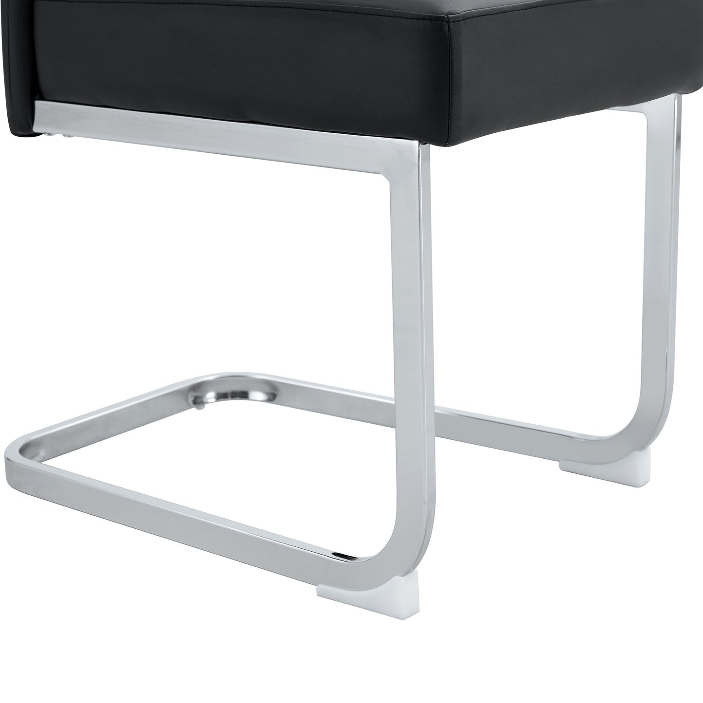 (Set of 4) Thickened Dining Chairs With Built In Spring Packages And Ergonomic Design Perfectly Blending Comfort And Elegance - Black