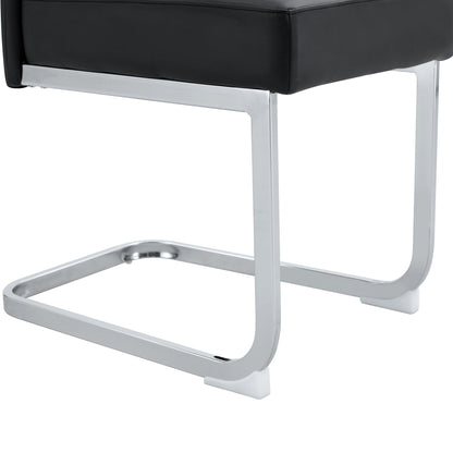 (Set of 4) Thickened Dining Chairs With Built In Spring Packages And Ergonomic Design Perfectly Blending Comfort And Elegance - Black