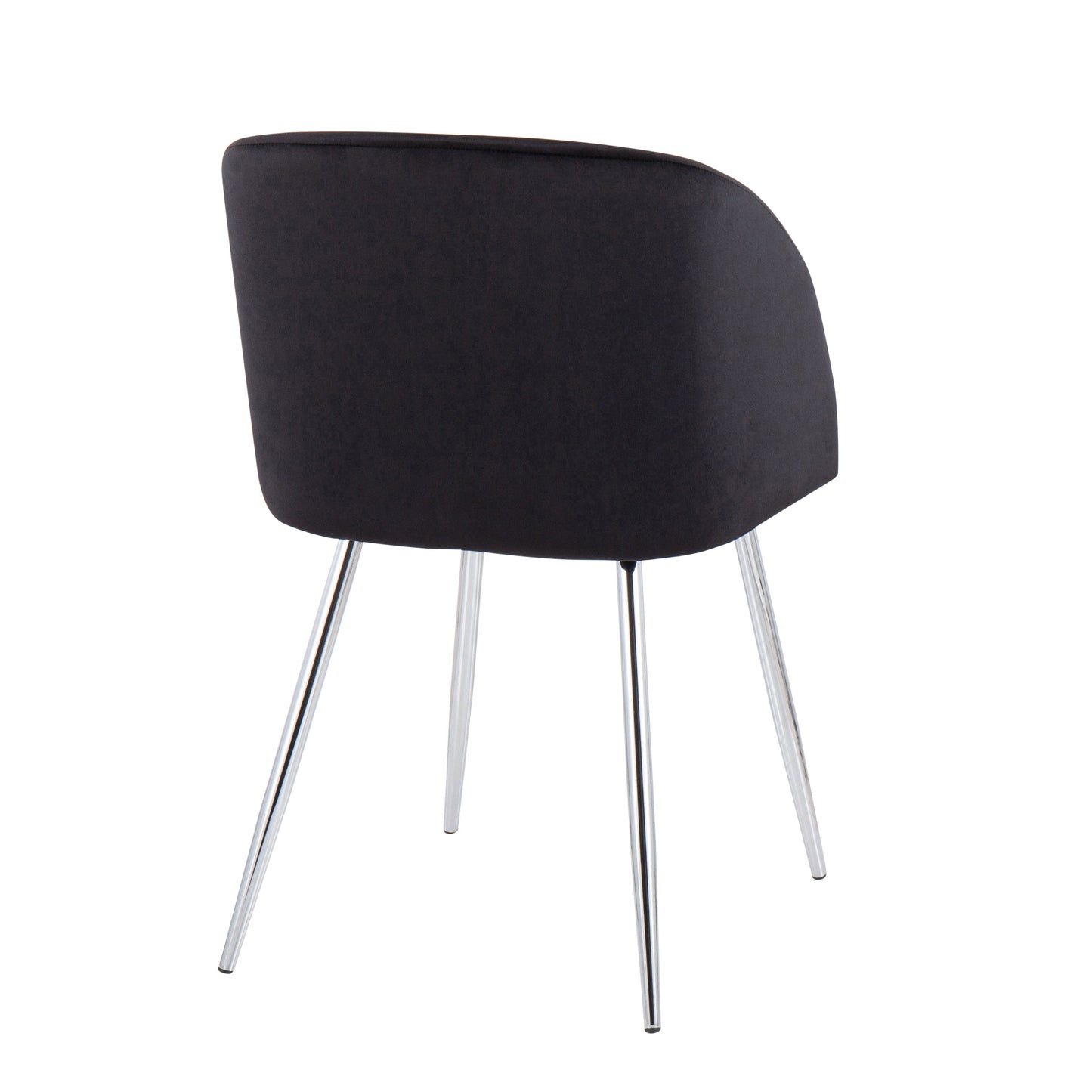 Fran - Contemporary Chair (Set of 2) - Chrome / Black