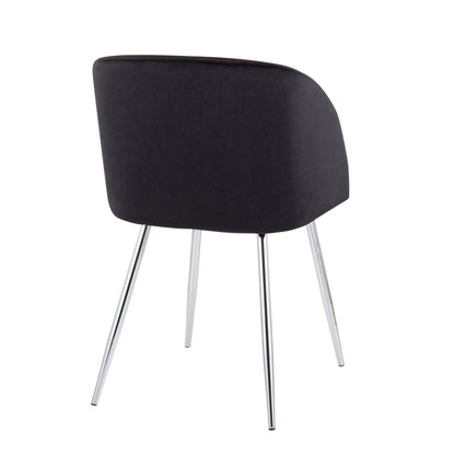 Fran - Contemporary Chair (Set of 2) - Chrome / Black