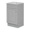 Bathroom Vanity With Sink, Vanity Cabinet With Door Shelf And Adjustable Shelf - Gray