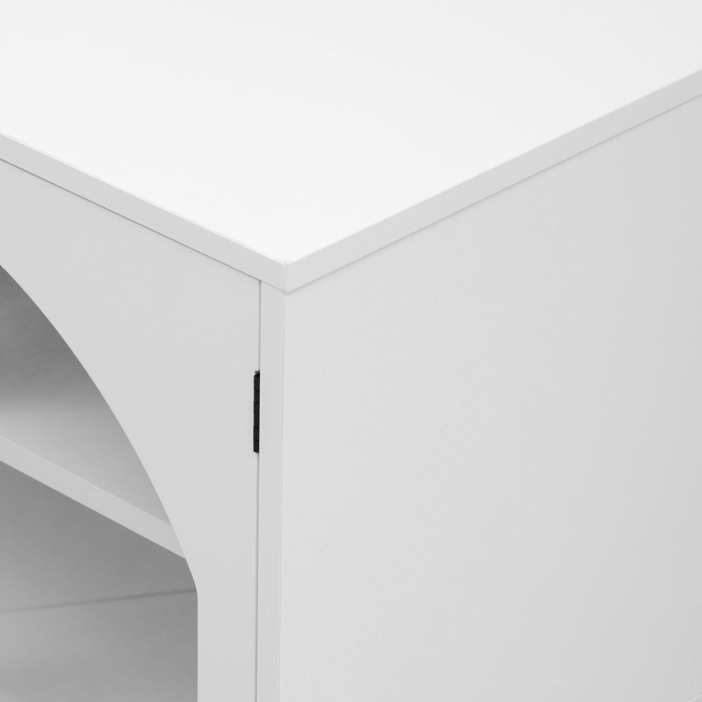 Modern Minimalist TV Stand For TVs Up To 75", Entertainment Center Media Console Cabinet With Adjustable Shelves For Living Room - White