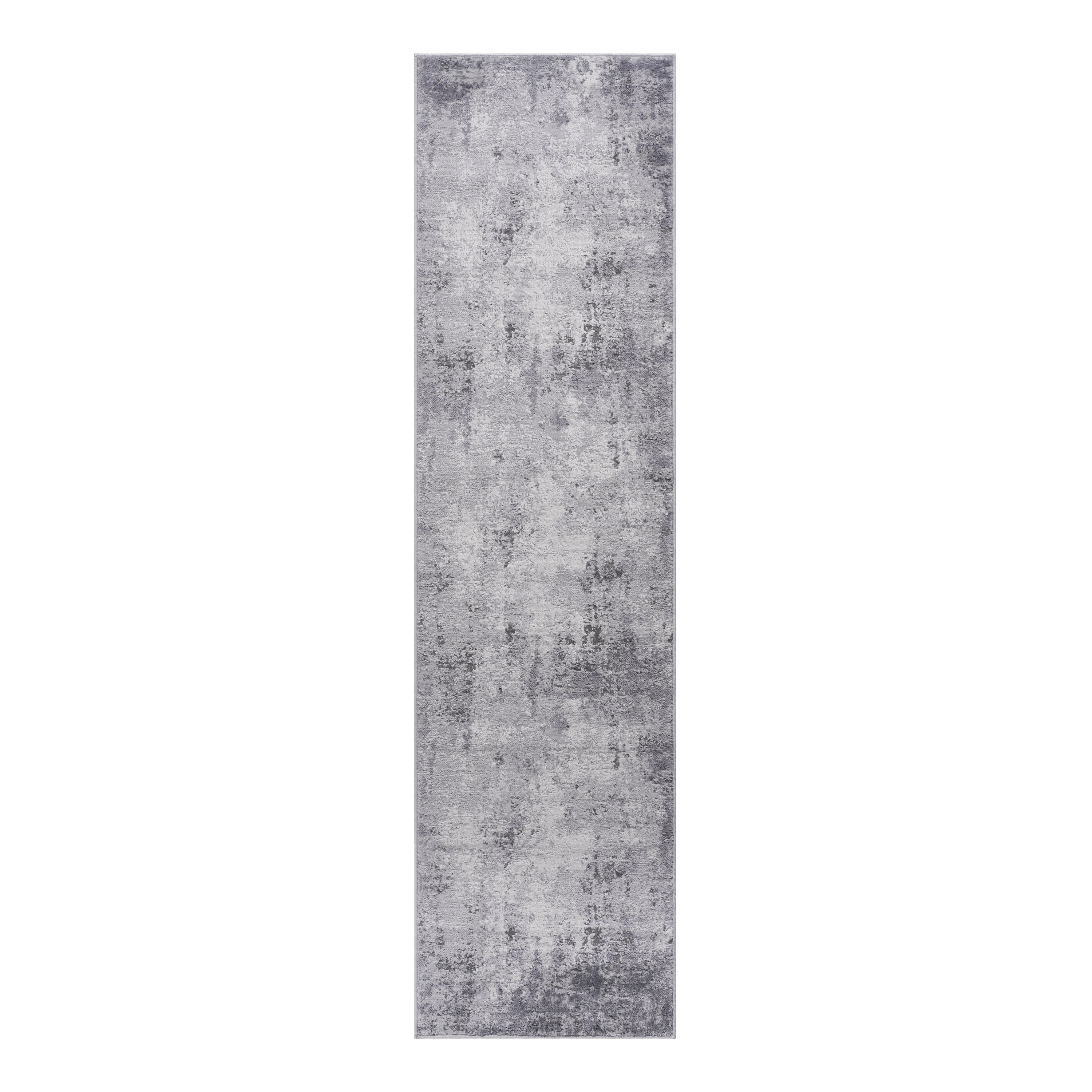 Marfi - 2' X 8' Abstract Runner Rug - Light Gray
