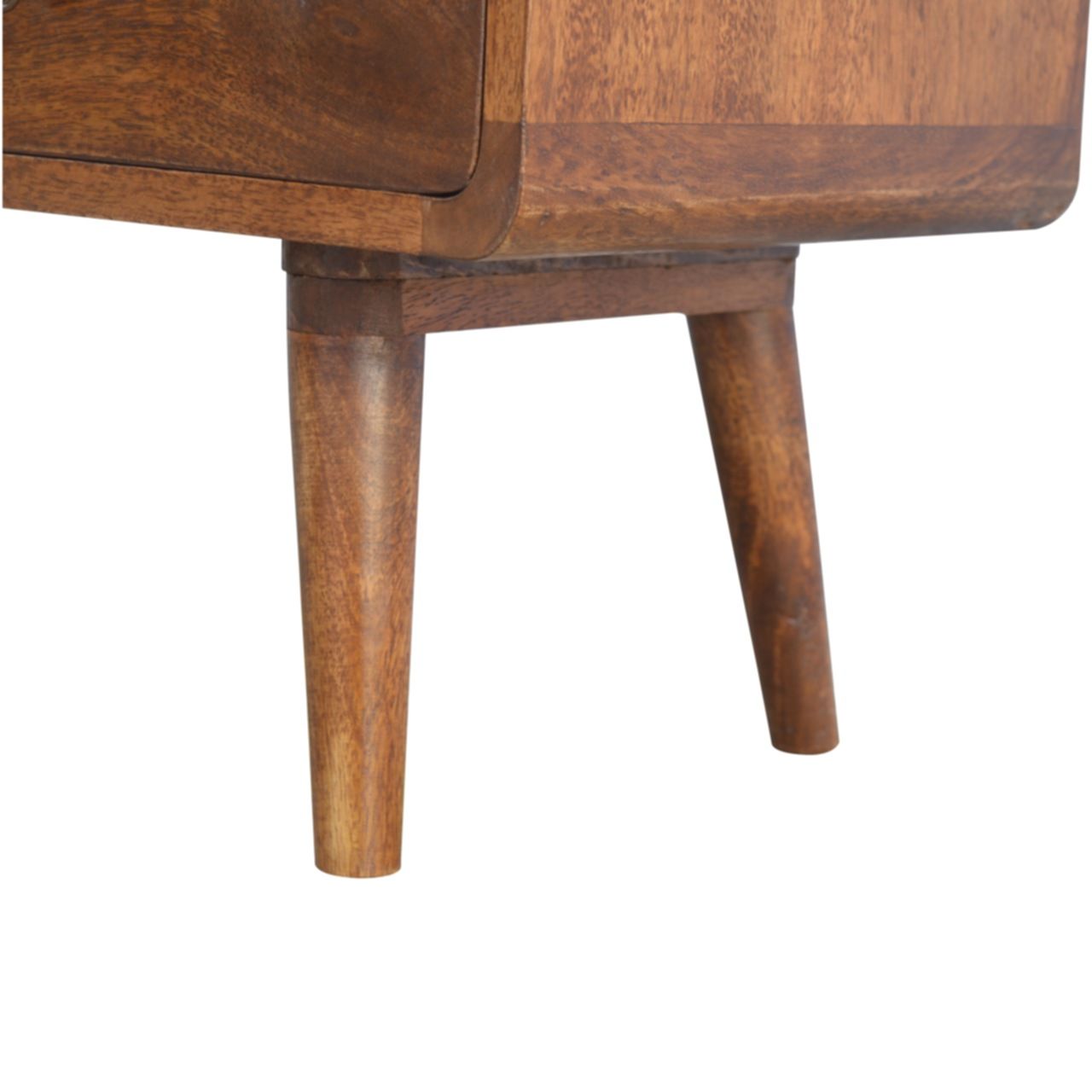 Curved Media Unit - Chestnut