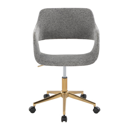 Margarite - Contemporary, Task Chair - Gold / Gray