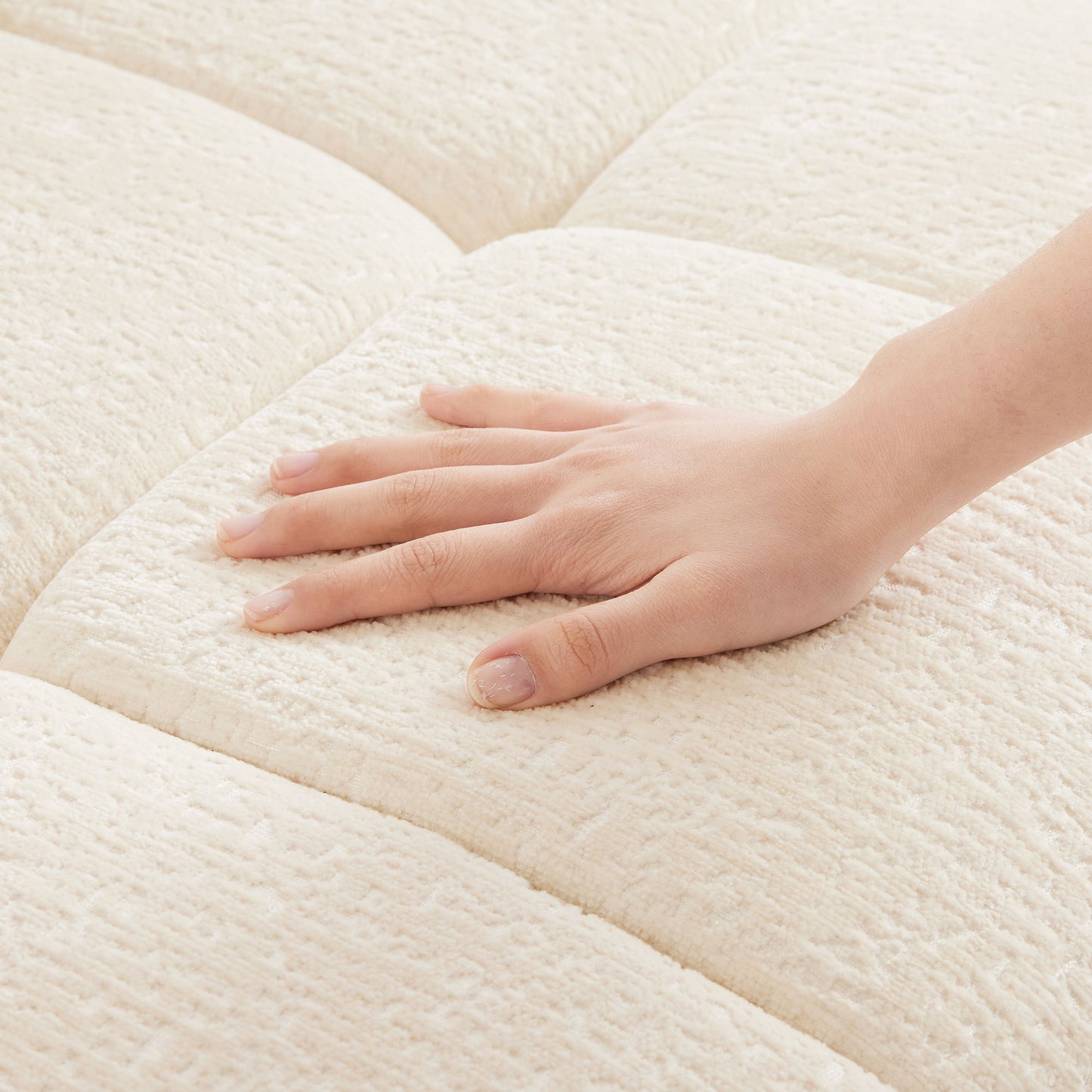 Cozy Plush 2 Seater Sofa Set With Ottomans And Throw Pillows - White