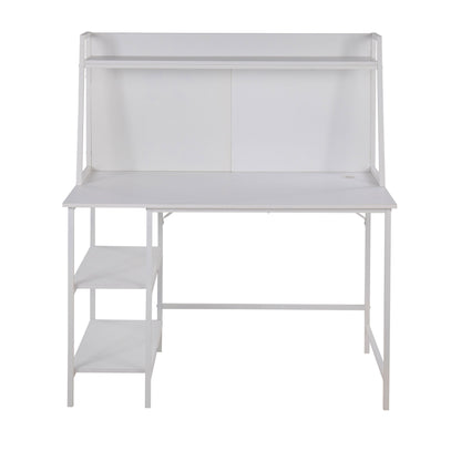 Geo - Shelf Contemporary Desk - White