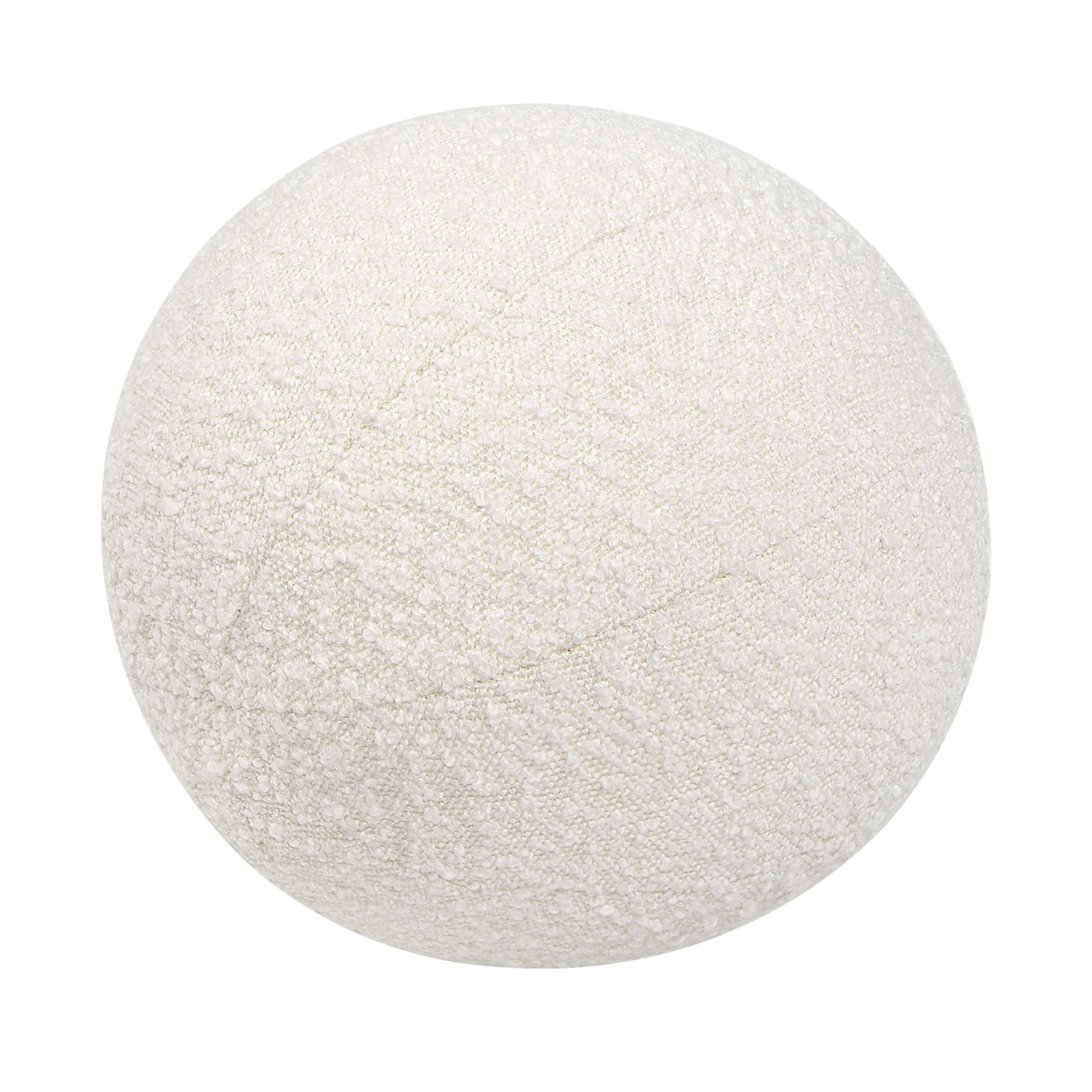 Luna - Round Sphere Accent Ball Throw Pillow - Ivory White