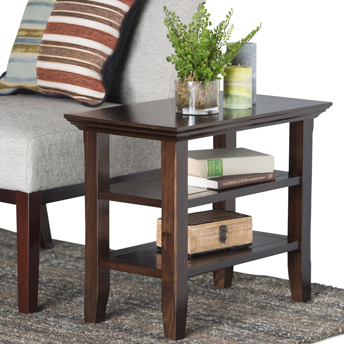 Acadian - Narrow Side Table - Brunette Brown
