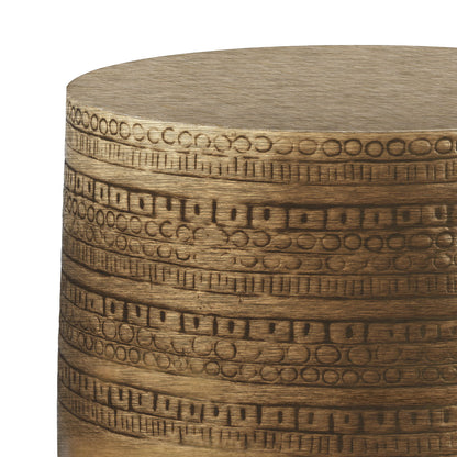 Johnsen - Large Metal Accent Table - Antique Gold