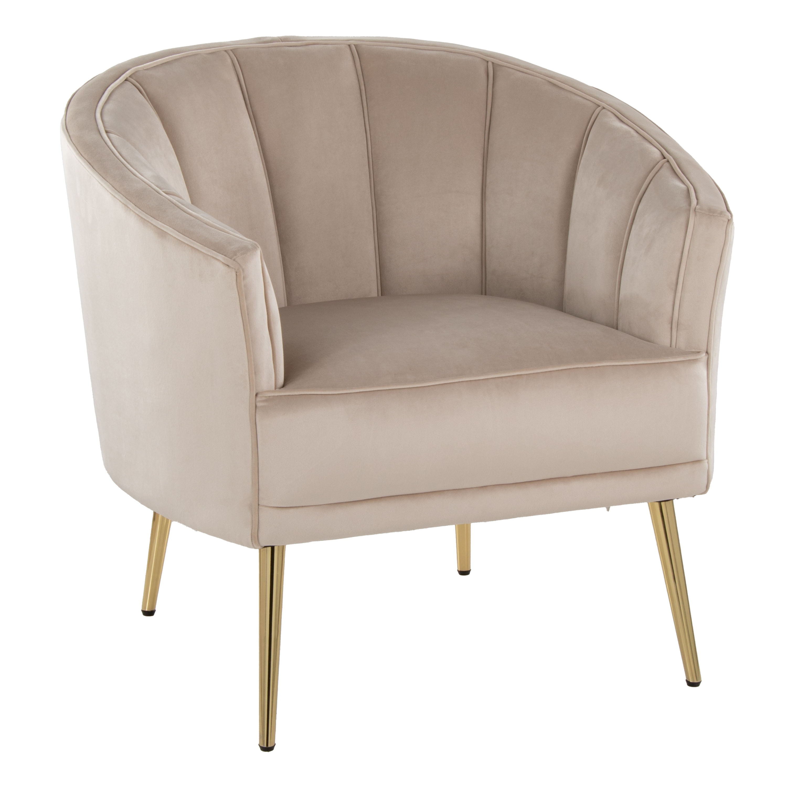 Tania - Contemporary / Glam Chair - Gold / Champagne