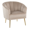 Tania - Contemporary / Glam Chair - Gold / Champagne