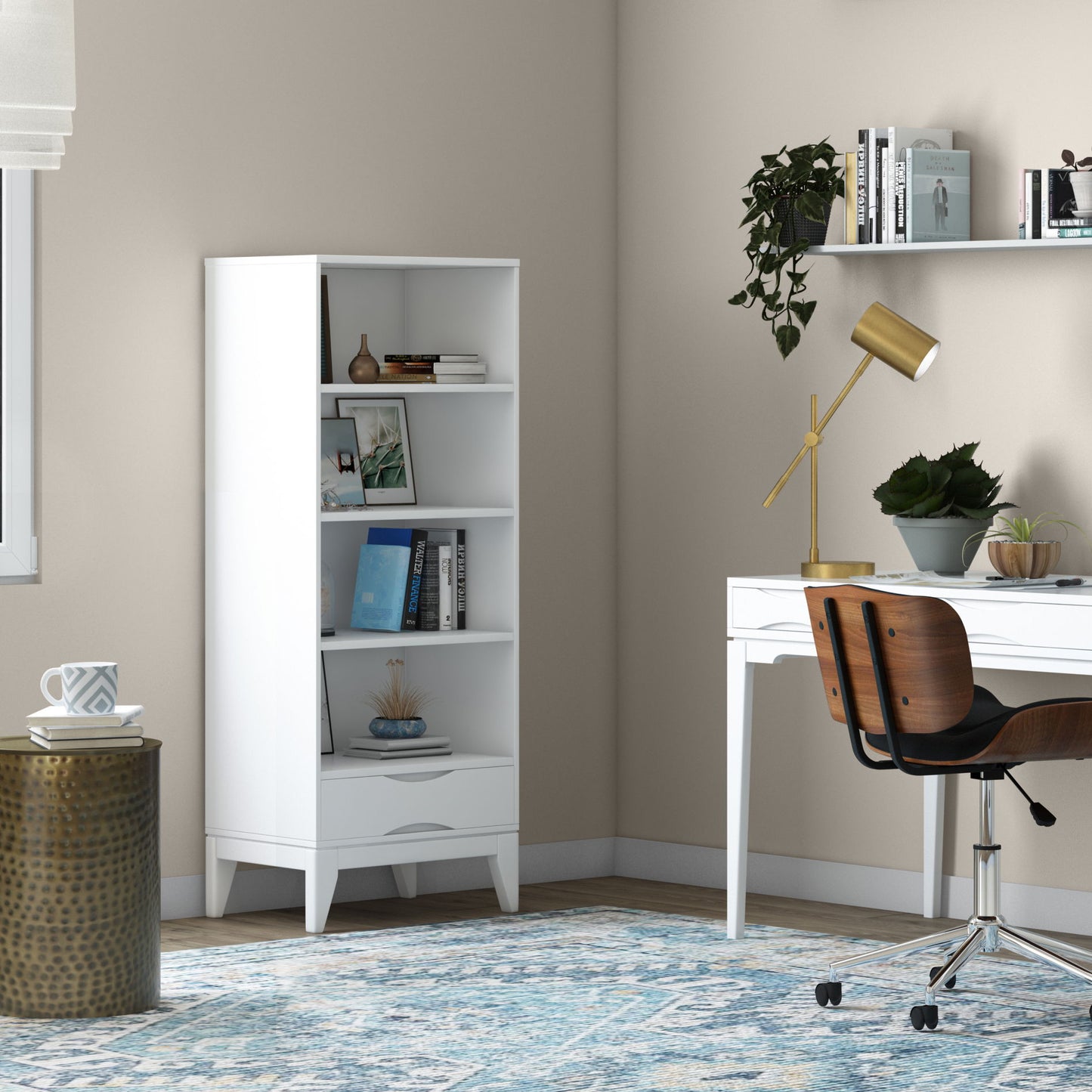 Harper - Bookcase With Storage - White