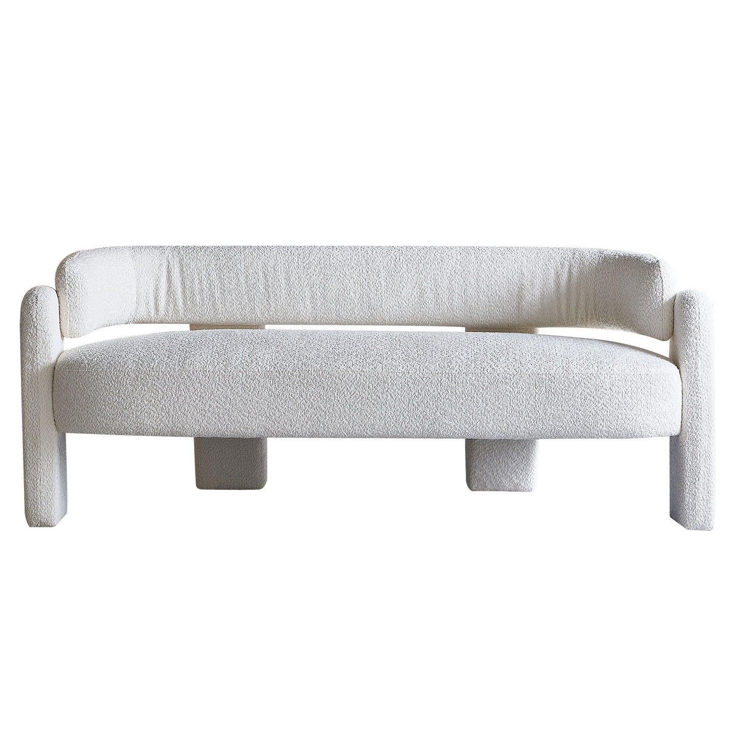 Boucle Upholstery Modern Sofa For Living Room - Beige
