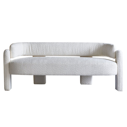 Boucle Upholstery Modern Sofa For Living Room - Beige