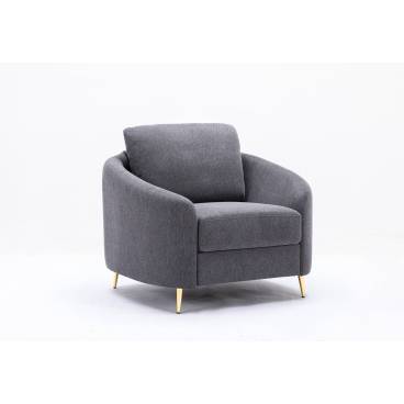 Yuina - Linen Chair - Gray