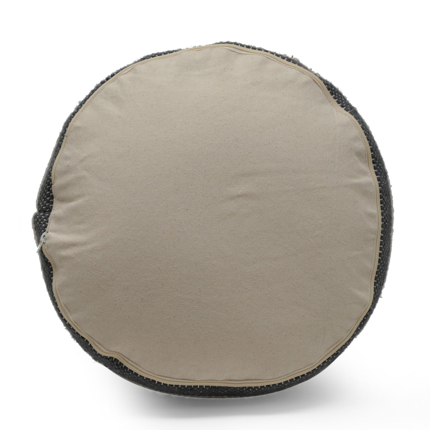 Diamond - Handcrafted Fabric Cylindrical Pouf - Dawn Gray