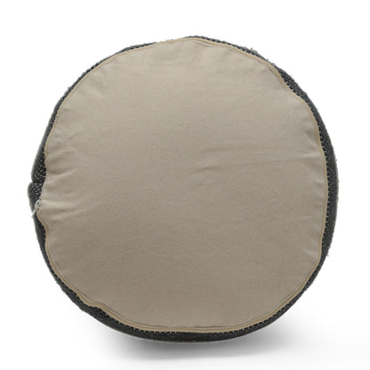 Diamond - Handcrafted Fabric Cylindrical Pouf - Dawn Gray