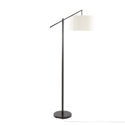 Casper - Contemporary Floor Lamp - Oil Bronze / Natural