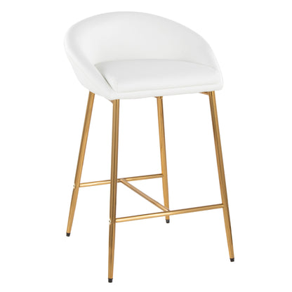 Matisse - Glam Counter Stool (Set of 2) - Gold / White