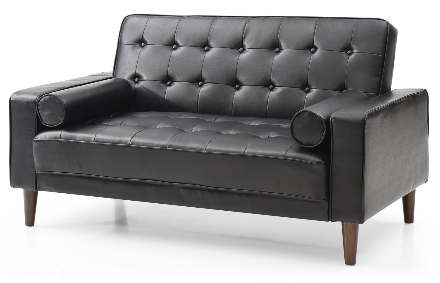 Loveseat Elegant With Versatile Bed Feature - Black