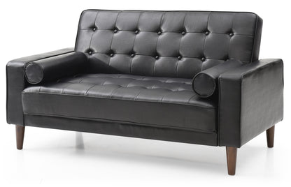 Loveseat Elegant With Versatile Bed Feature - Black