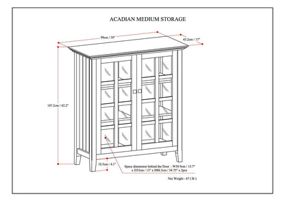 Acadian - Medium Storage Cabinet - Light Golden Brown