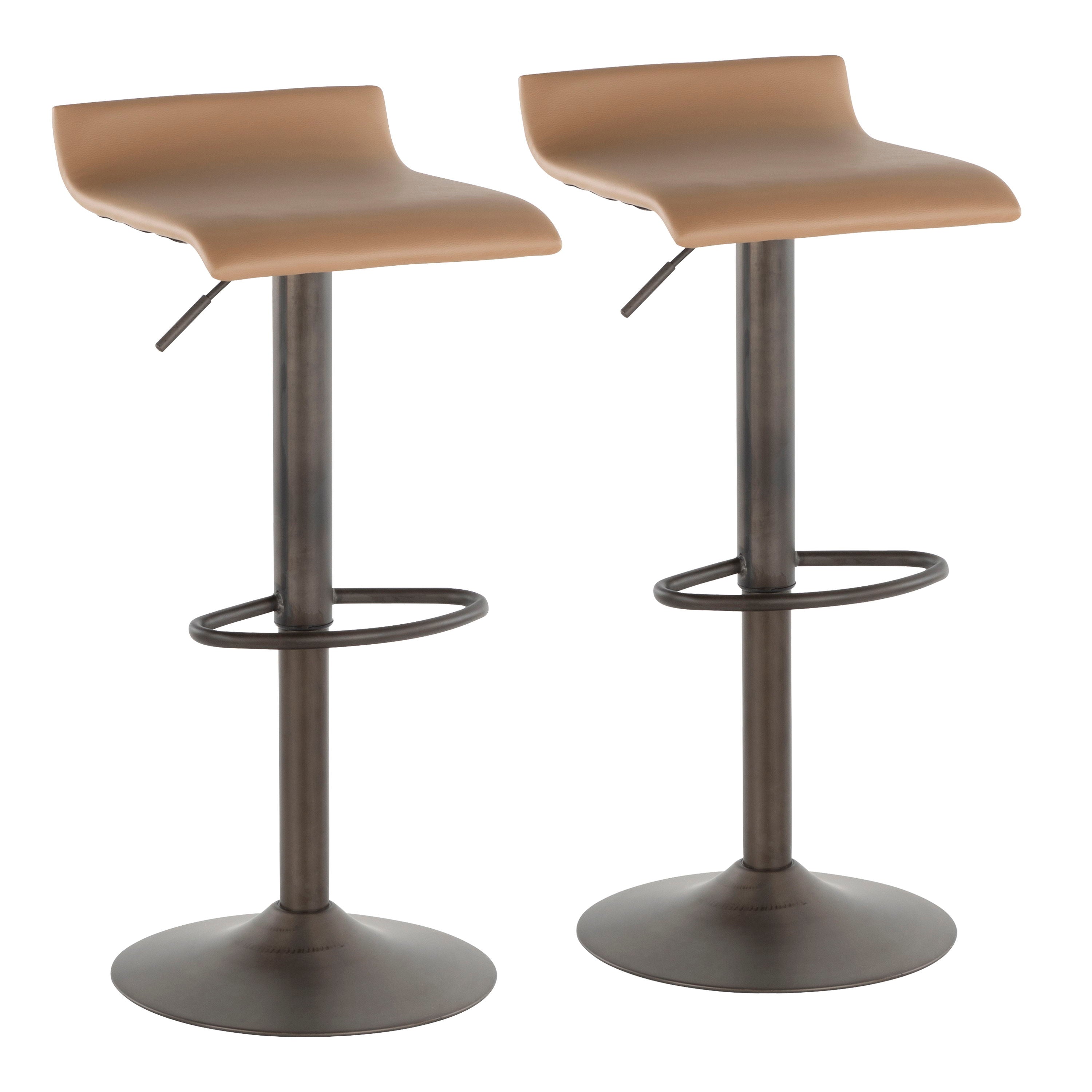 Ale - Industrial Barstool (Set of 2) - Camel