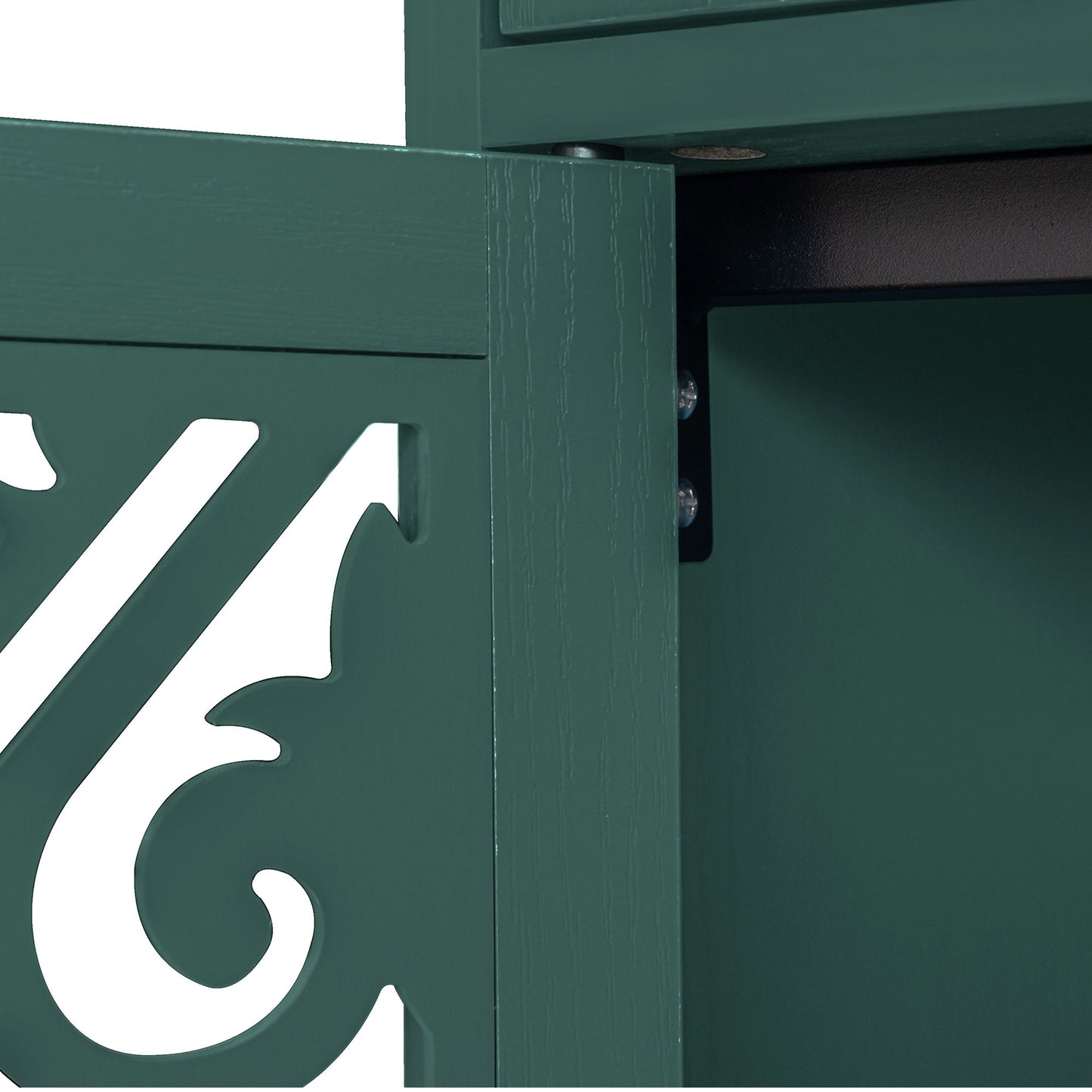 2 Door 2 Drawer Cabinet, American Furniture, Suitable For Bedroom, Living Room, Study - Dark Green