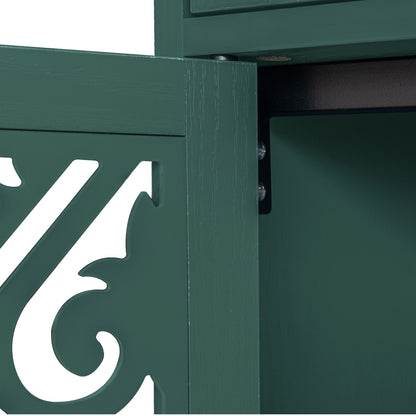 2 Door 2 Drawer Cabinet, American Furniture, Suitable For Bedroom, Living Room, Study - Dark Green