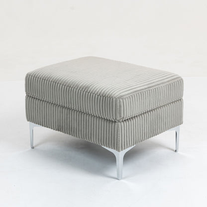 Modular Sectional Sofa Square Ottoman Module, Storage Ottoman Footrest - Gray