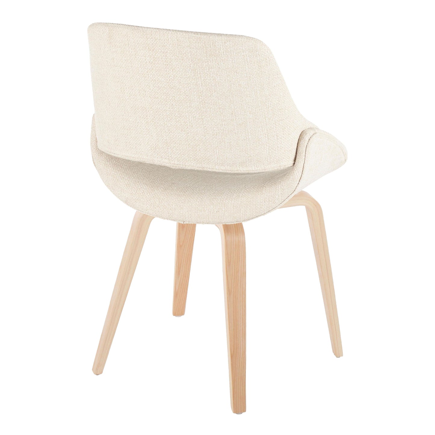 Fabrico - Mid-Century Modern Dining Chair (Set of 2) - Cream / Natural
