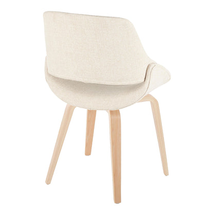 Fabrico - Mid-Century Modern Dining Chair (Set of 2) - Cream / Natural