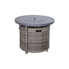 Outdoor Fire Pit Table With Lid - Gray Mix