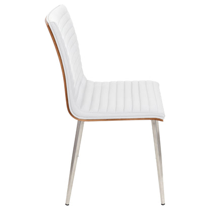 Mason - Contemporary Dining / Chair With Swivel (Set of 2) - Walnut / White