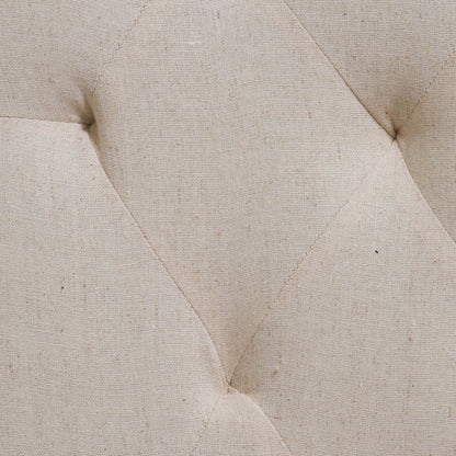 Cheney - Contemporary Dining Chair (Set of 2) Tufted Fabric Upholstery - Beige