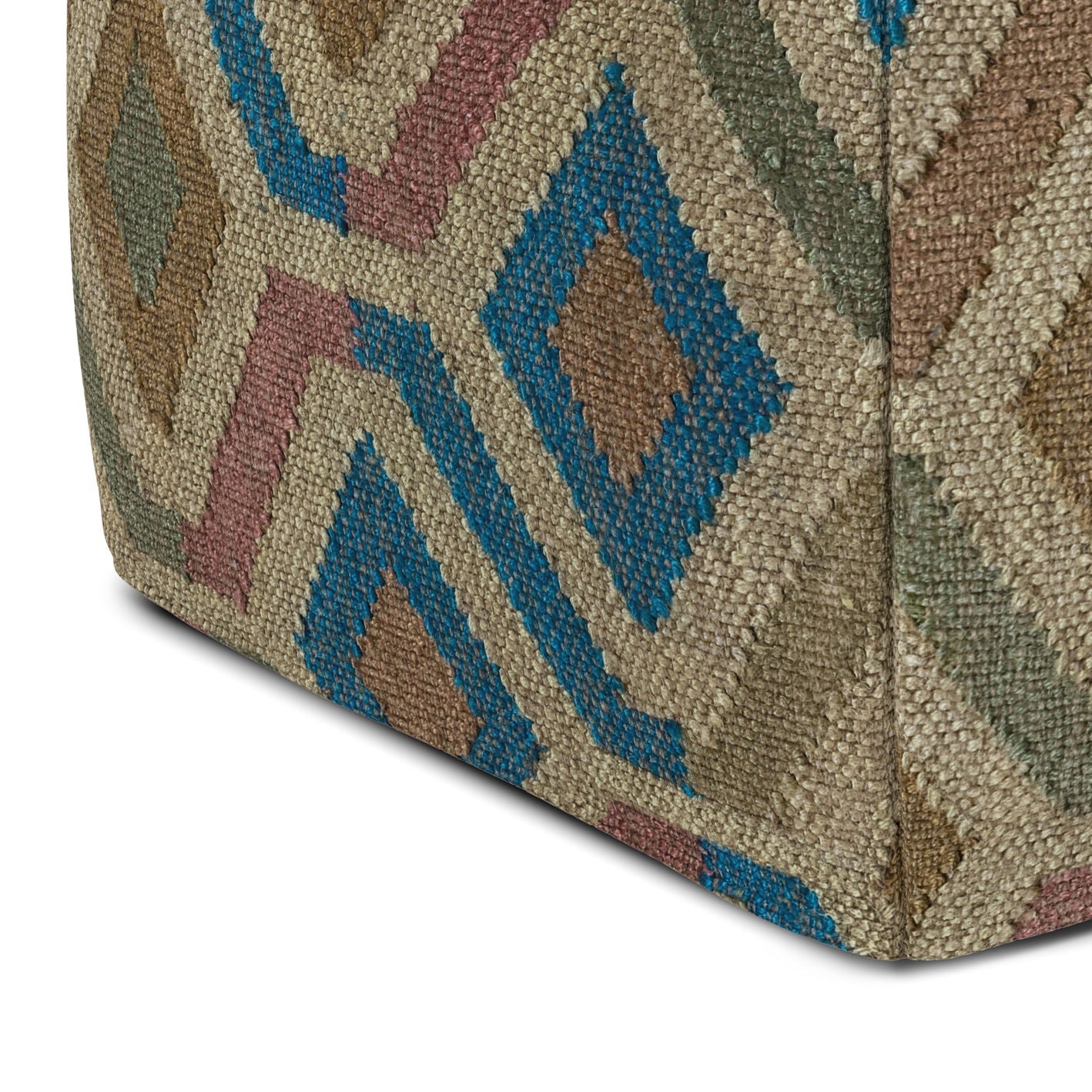 Johanna - Square Pouf - Multicolor - Fabric