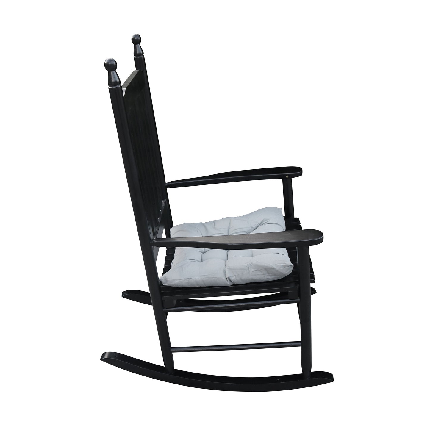 Wooden Porch Rocker Chair, Without Mat - Black