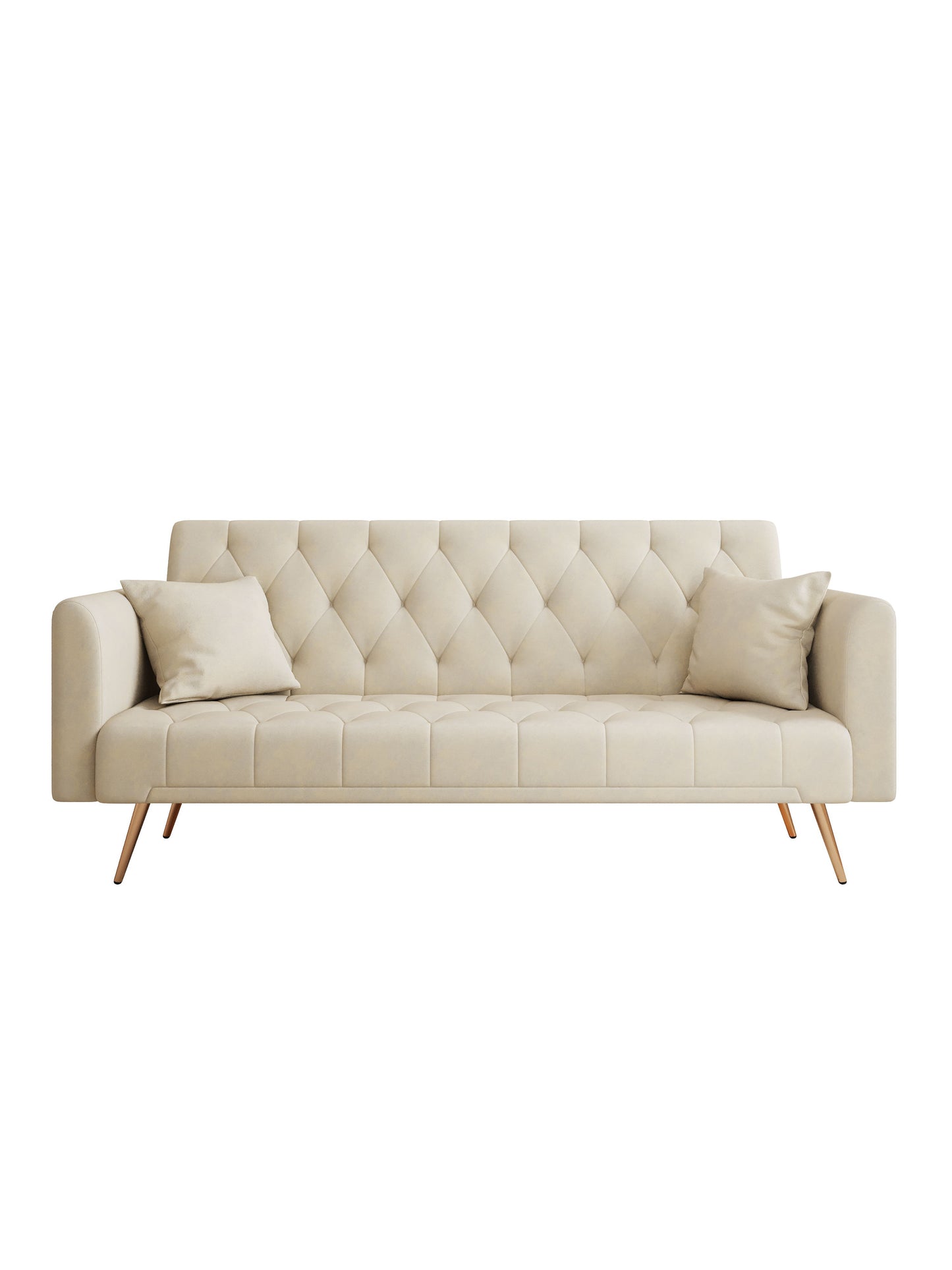 Convertible Double Folding Living Room Sofa Bed - Beige