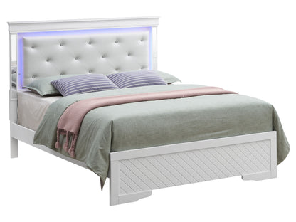 Full Elegant Bed - Silver Champagne