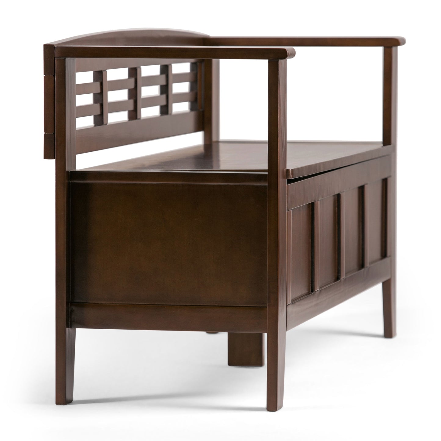Adams - Entryway Storage Bench - Rustic Medium Brown