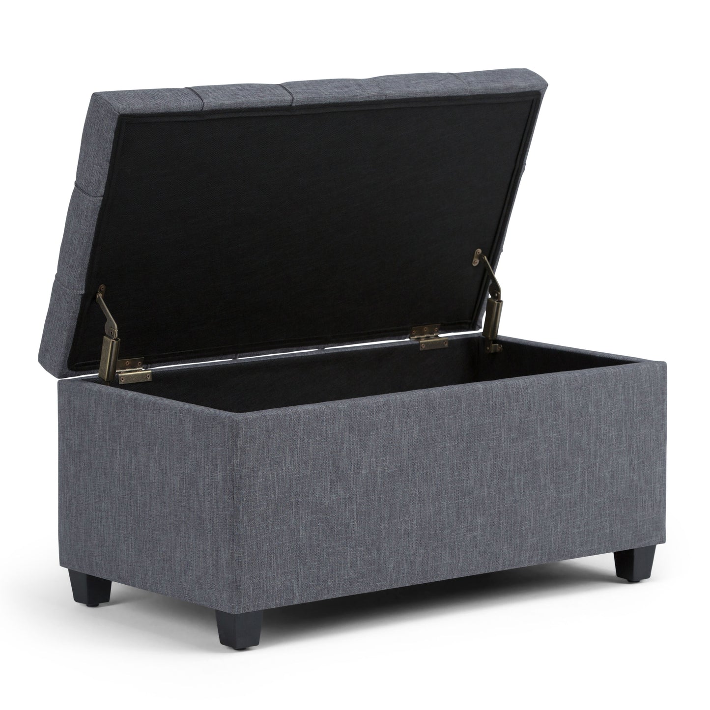 Sienna - Storage Ottoman Bench - Slate Gray