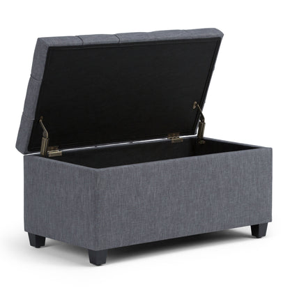Sienna - Storage Ottoman Bench - Slate Gray
