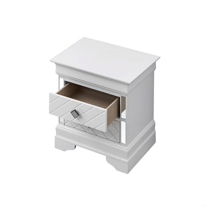 Verona - Accent Nightstand - Silver Champagne