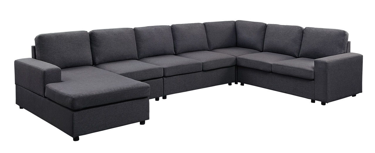 Hayden - Modular Sectional Sofa With Reversible Chaise - Dark Gray