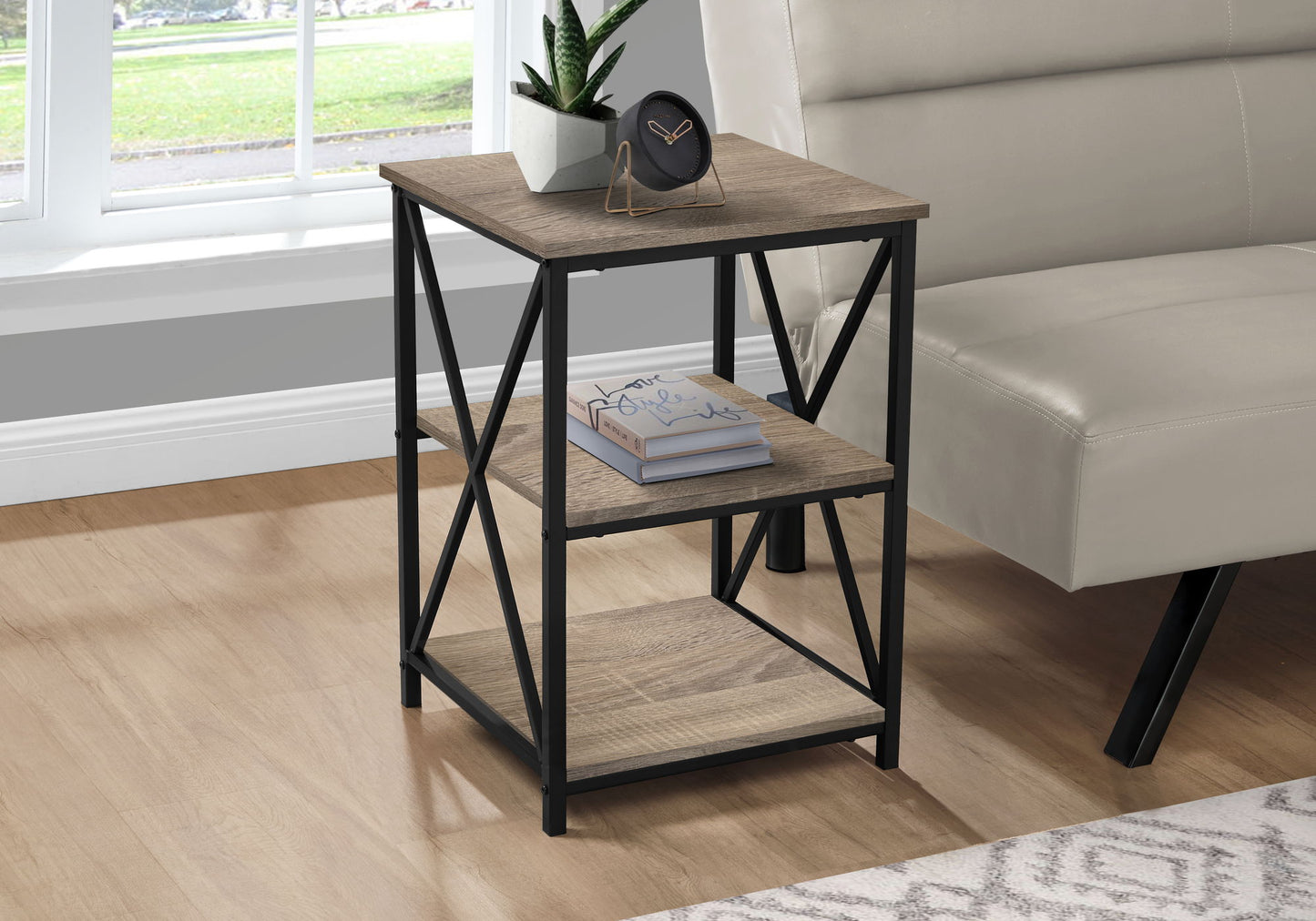 Accent Table, Side Contemporary & Modern - Taupe