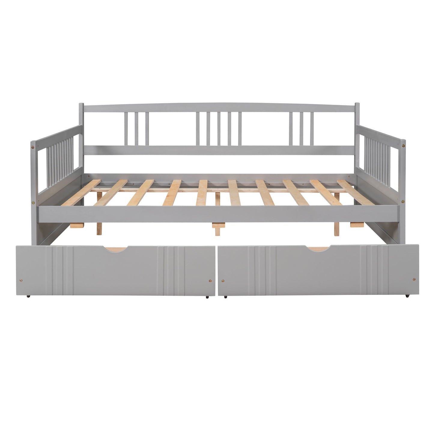 Full Size DayBed With 2 Drawers - Gray